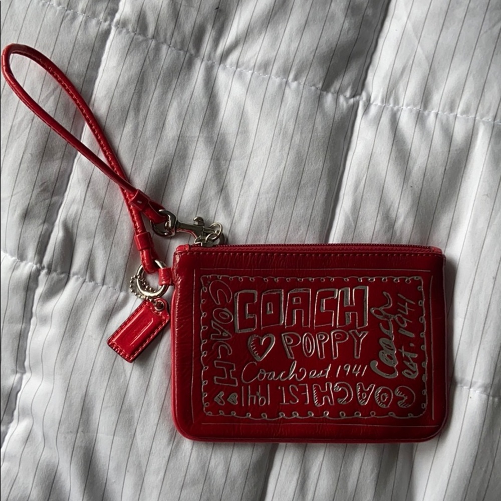 Coach Red Poppy LIMITED EDITION wristlet